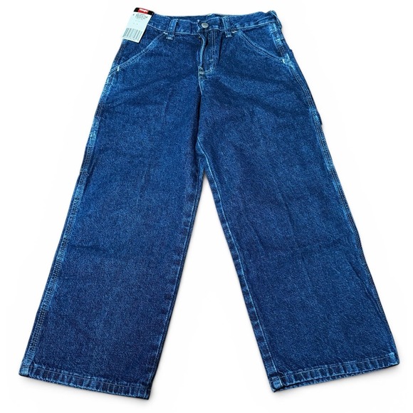 Wrangler Other - NWT Wrangler Carpenter Jeans Boys Size 8 Regular Wide Leg Dark Wash